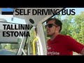 TALLINN, Estonia - Incredible Self-driving Driver-less vehicle TalTech - Kadriorg Park