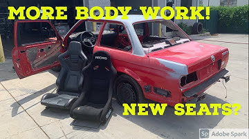 Building an e30 m3 conversion part 4: priming the roof and testing new seats!