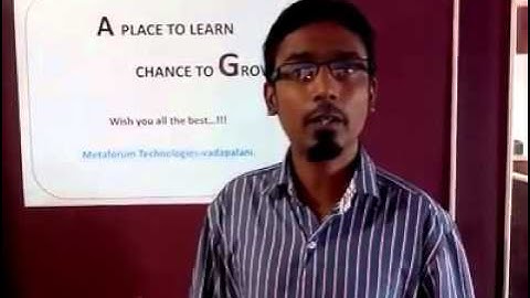 Metaforum Technologies  Software Testing Training in Chennai reviews