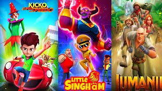 Little 🦁Singham vs Jumanji Runner vs Kicko ⚡And Super Speedo Gameplay 🎮 | screenshot 3