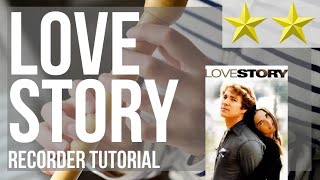 How to play Love Story Jess Gillam Sax Cover by Francis Lai on Recorder Tutorial
