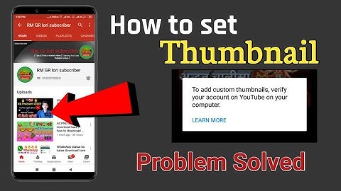 How To Set/Add Thumbnail In YouTube Videos On Android Using Youtube Studio
