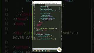 Make 3D Hover Card Effect in JavaScript | Premium UI Animation