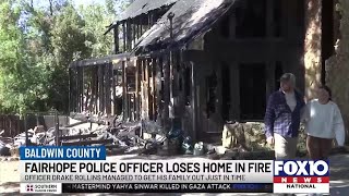 Fairhope police officer and family lose everything in house fire