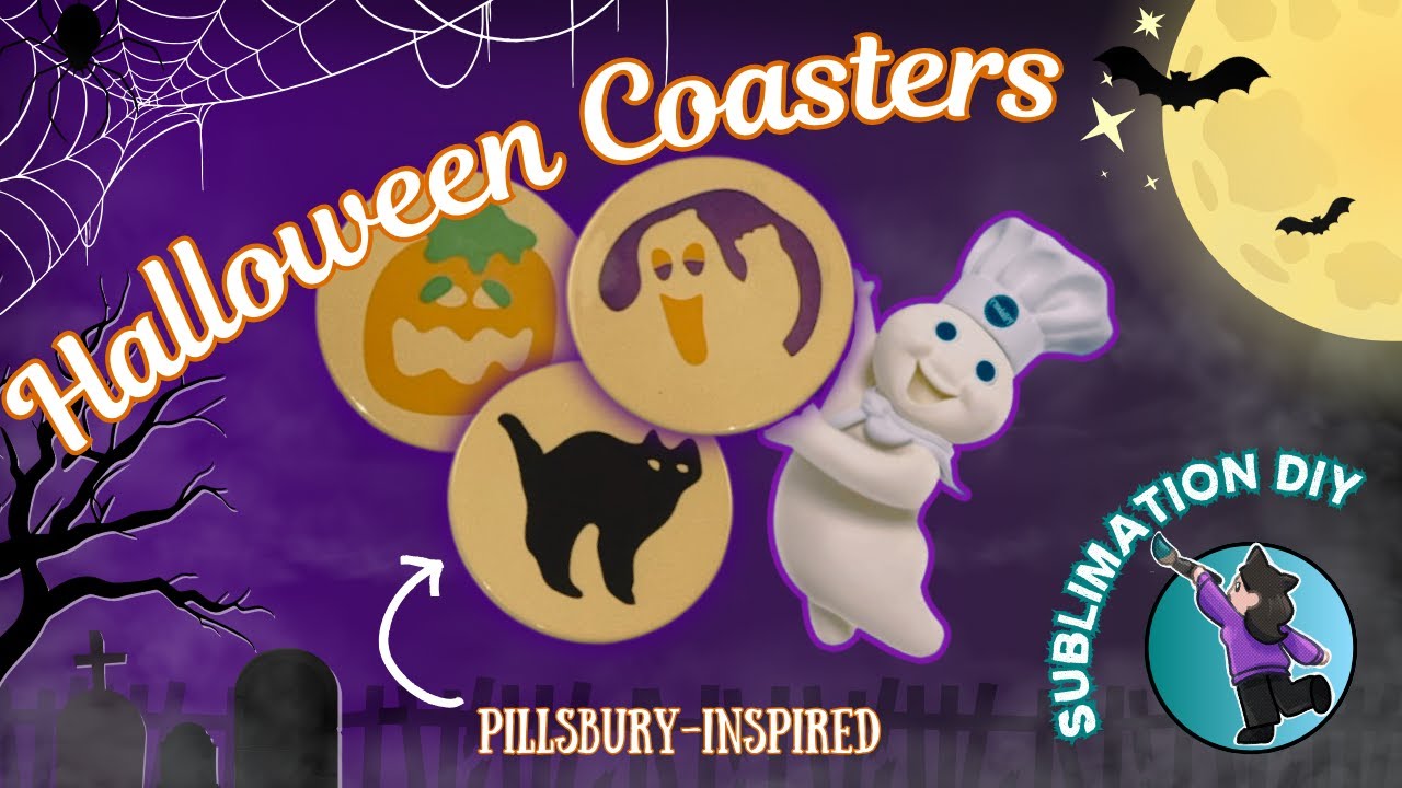 DIY Pillsbury-Inspired Halloween Cookie Coasters