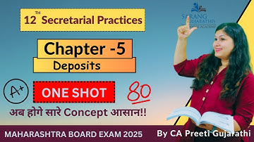 Class 12 SP | Chapter 5 | Deposits | Complete Chapter | Maharashtra Board