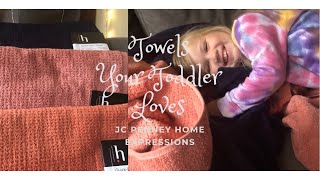 Fall color towels JC Penney Home Toddler Approved