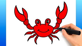 How To Draw A Crab (Easy Drawing Tutorial)