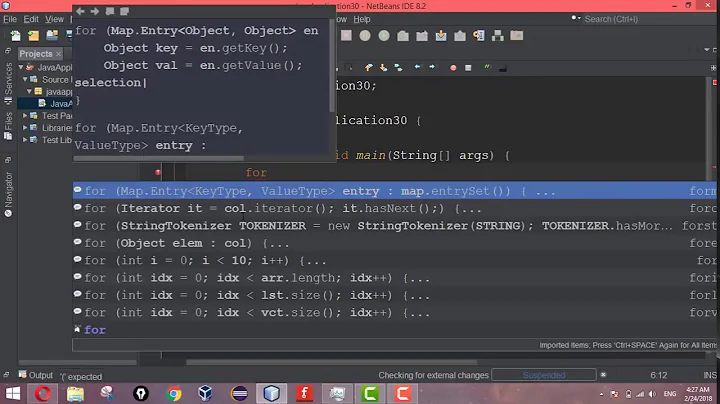 Automatic Code Completion in NetBeans