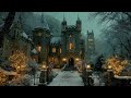 Enchanted Victorian Castle on a Snowy Night | Dark Academia Music | Relaxing Piano & Violin