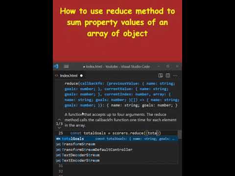 Reduce method to
