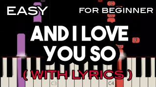 AND I LOVE YOU SO ( LYRICS ) - DON MCLEAN | SLOW & EASY PIANO Resimi
