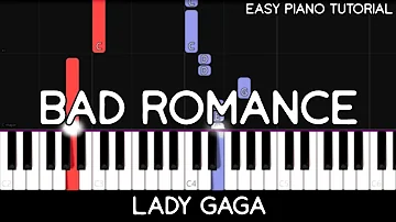 Lady Gaga - Bad Romance (Easy Piano Tutorial)