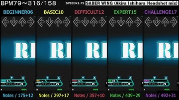 DDR / SABER WING (AKIRA ISHIHARA Headshot mix) - SINGLE (DanceDanceRevolution X)