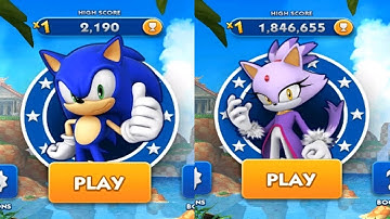 Sonic Dash Android Gameplay - SONIC VS BLAZE