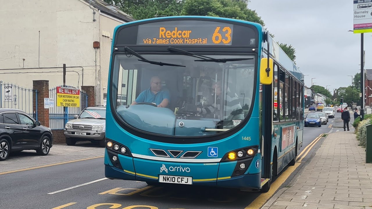 Arriva Redcar VDL SB200 Wright Pulsar 2 1445 NK10CFJ on the 62 to Redcar Town Centre