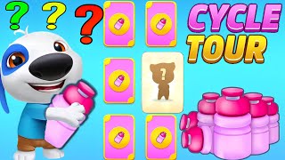 Talking Tom Gold Run Cycle Tour event Lucky Cards Zombie Ben unlocked vs Roy Raccoon Gameplay screenshot 4