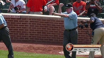 TB@BAL: Orioles challenge safe call at first in 7th