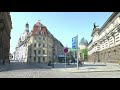 Walk around Dresden Germany. Elbe-Frauenkirche-Castle-Zwinger-Prager Straße.