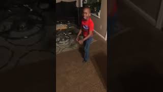Kid does the Fortnite backflip move 😂 #fortnite