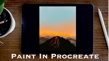 How to Draw Sunshine Reflects on Mountains Procreate Tutorial | Paint with Basic Brushes| The ProArt