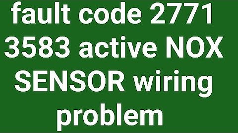 Due to Can high and can low current same 2.9v 2771 fault was active with one more code 3583