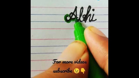 "Abhi" name in beautiful handwriting 💖 on request 😊 Comment your name for next!#shorts#cursive