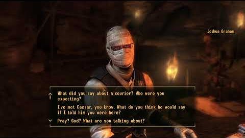 You can threaten to expose Joshua Graham to Caesar