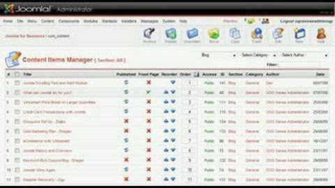 Joomla CMS Demo - How To Edit and Control Content