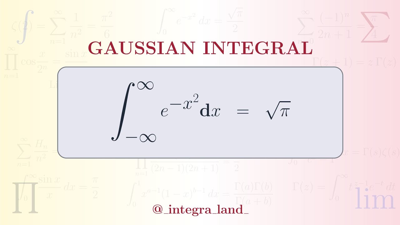 Solving Gaussian Integral using Gamma Function - YouTube