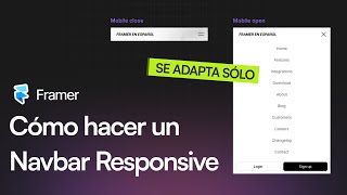 Cómo Crear un Navbar Responsive en Framer | Framer en Español