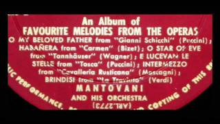 Mantovani 1954 Operatic Arias From Puccini Wagner Bizet  Original Vinyl Lp Recording