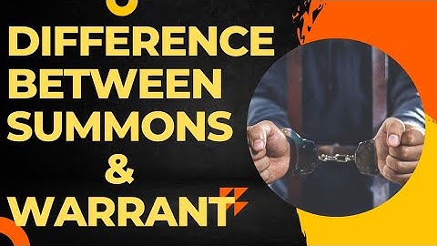 Difference between Summons and Warrant #summon #warrants #difference