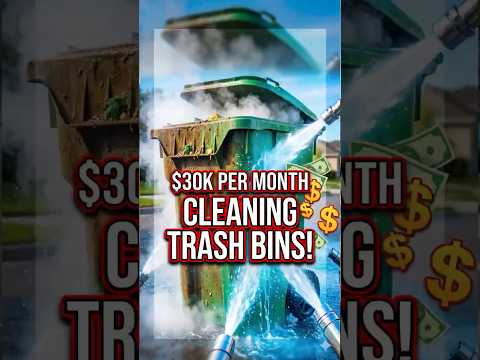 ๐คฏ๐๏ธ๐ธ How to Make $30k/Month Washing Trash Bins! #shorts #trashcancleaning