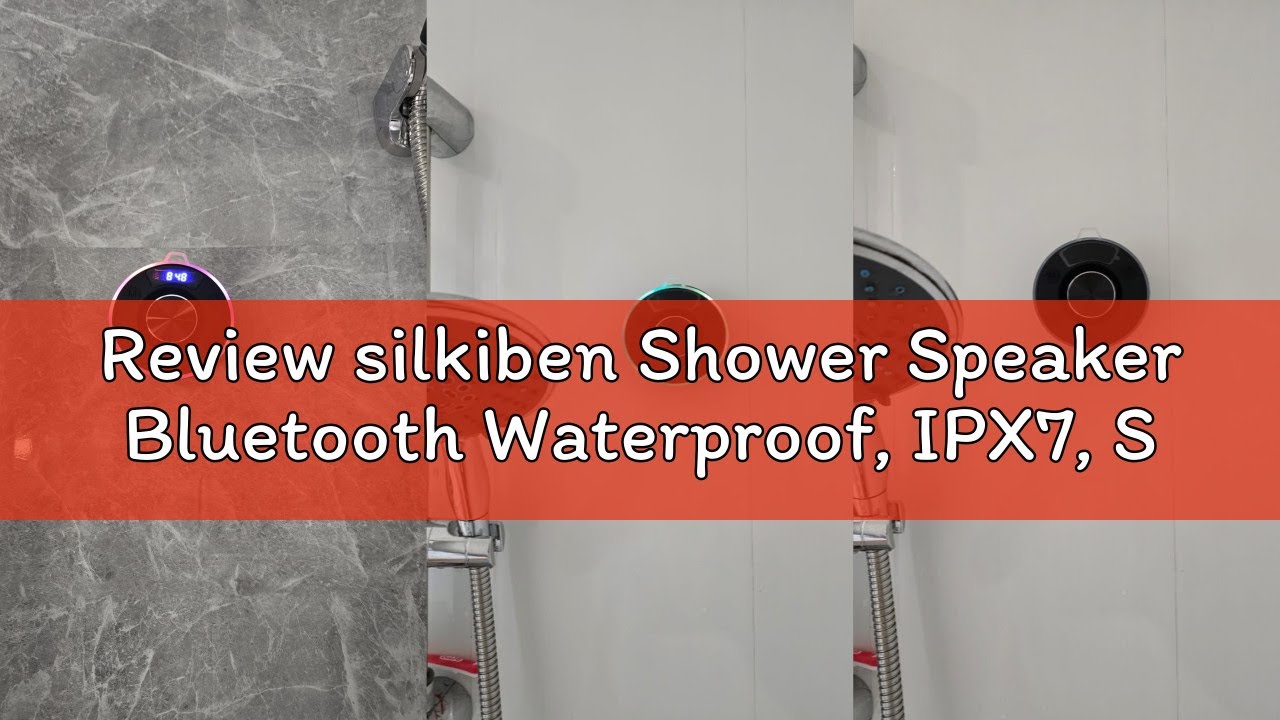 Review silkiben Shower Speaker Bluetooth Waterproof, IPX7, Stereo Bass, 360 Surround Sound Portable