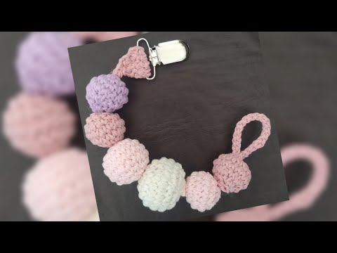 Teje un porta chupete a Crochet en sólo 15 minutos!