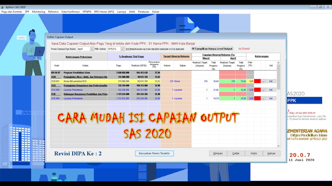 CARA ISI CAPAIAN OUTPUT SAS 2020 YouTube