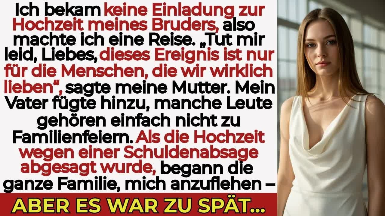 Meine Familie schloss mich bei der Hochzeit meines Bruders aus – ‚Dieser Tag ist nur für Familie