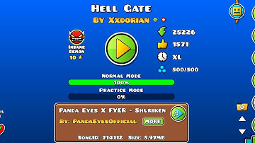 Hell Gate 10⭐[Insane Demon] by Xxdorian|Geometry dash