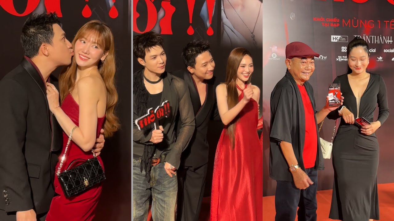 Trấn Thành đón Hari Won, Ngọc Trinh, Lan Ngọc, Thuý Ngân, Sam, Gil Lê - Xoài Non... đi xem phim Tết