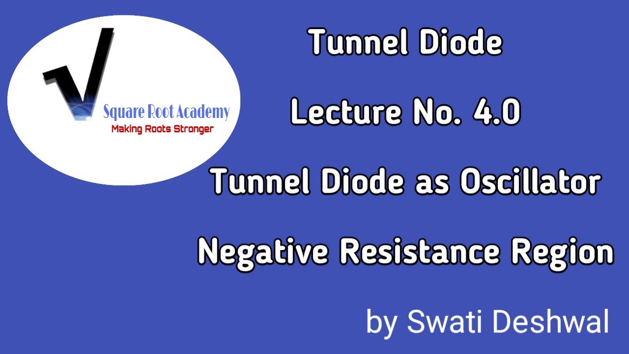 Tunnel Diode Tunnel Diode as an Oscillator Lecture No. 4.0