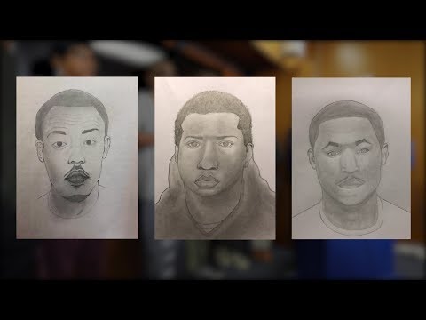 絵画 the men killed two people. Oakland police release sketches of suspects in double