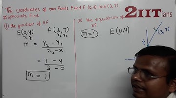EQUATION OF A STRAIGHT LINE Exercise 12.1 Q17 Class X ICSE | IIT JEE | The coordinates of two points