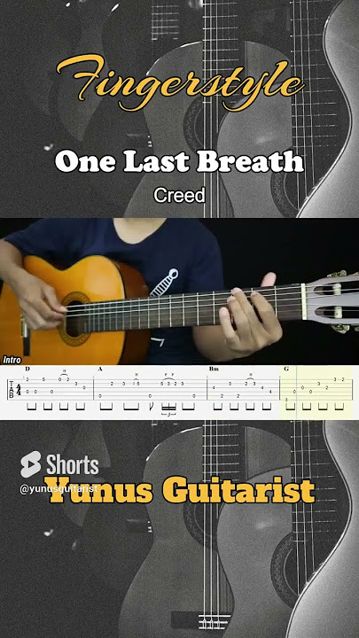 One Last Breath - Creed - Fingerstyle Guitar Tutorial   TAB & Lyrics #fingerstyle