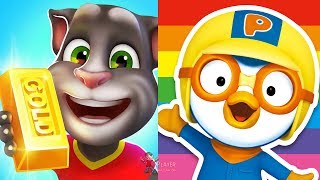 Pororo Penguin Run Vs Talking Tom Gold Run - Gameplay Walkthrough