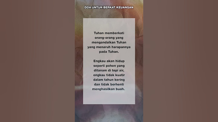 Doa untuk berkat keuangan..