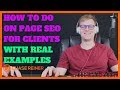 How To Do On Page SEO For Clients (With Real Examples)