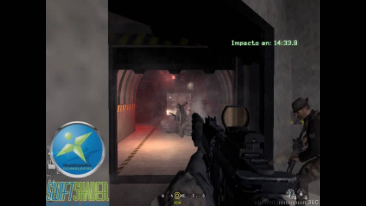 Call of duty 4 modernwarfare emulado swiftshader en vertexshader intel