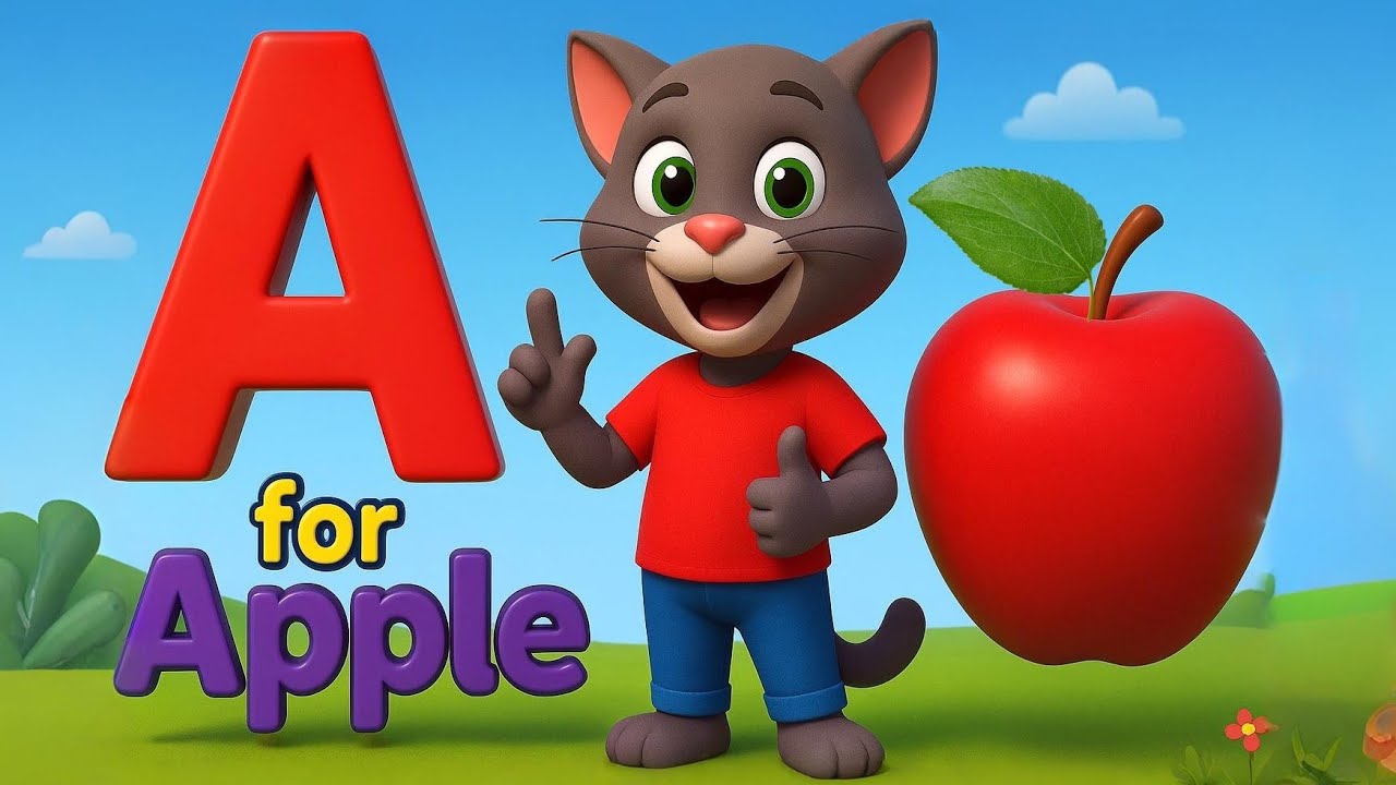 ABC Phonics Song 3D | A for Airplane, B for Bus | Learn Alphabet with TWO Words!