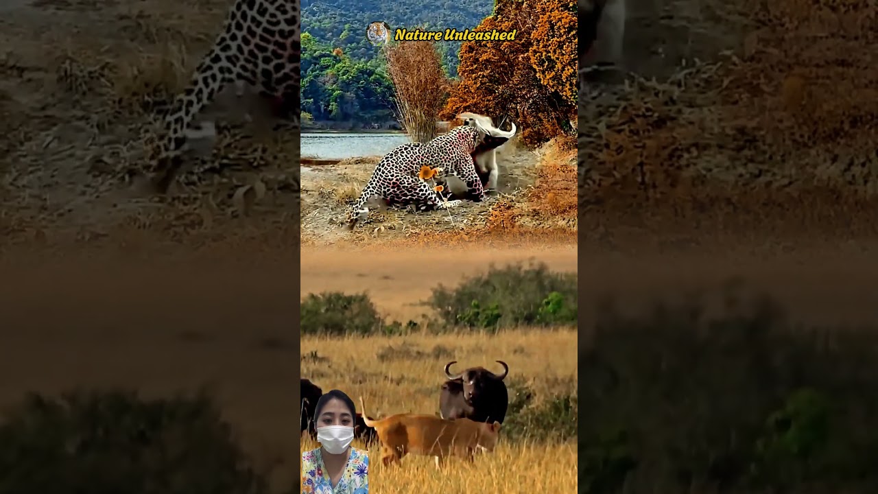 Breathtaking Moment: Wild Boar Struggles to Escape Leopard's Pounce! ⚔️🐗😱